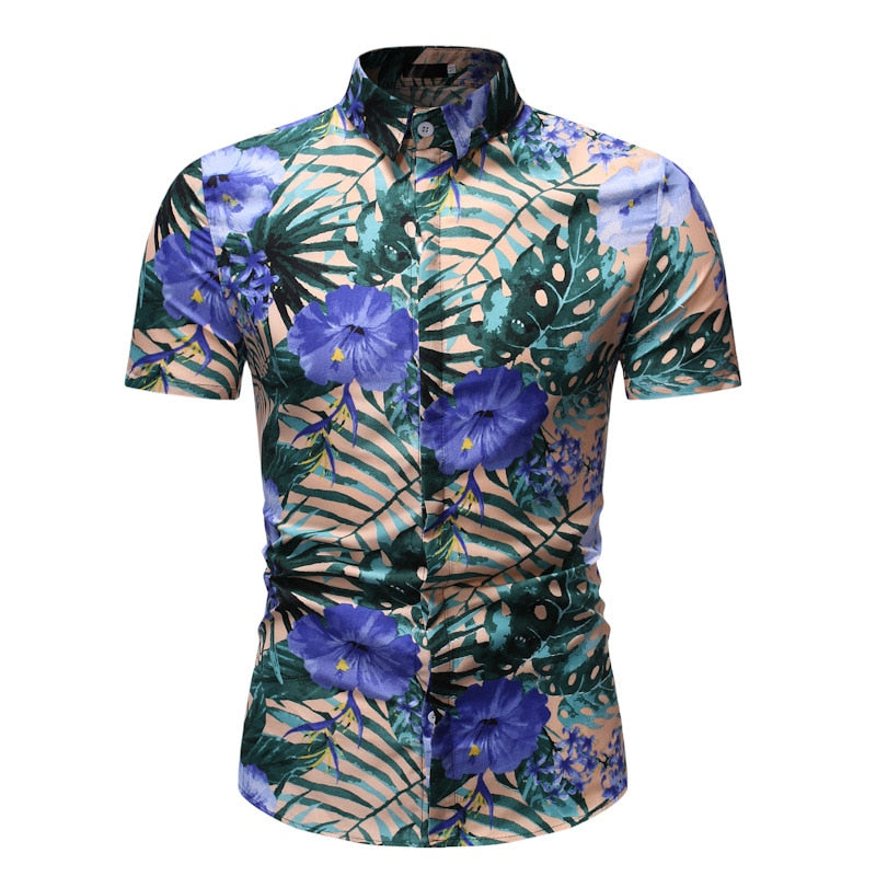 Chemise Hawaienne Hibiscus et Monstera