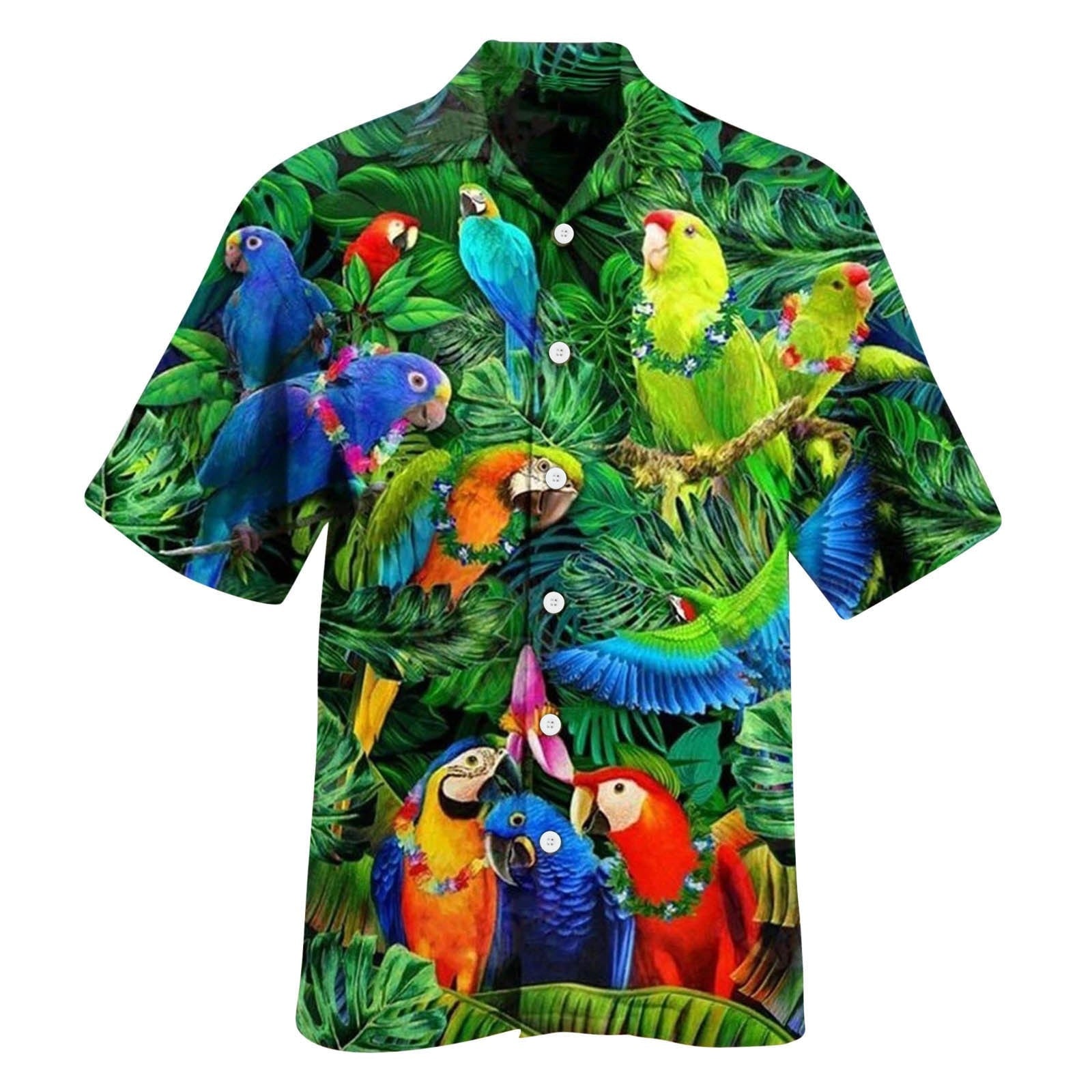 Chemise Hawaienne Perroquets de la Jungle