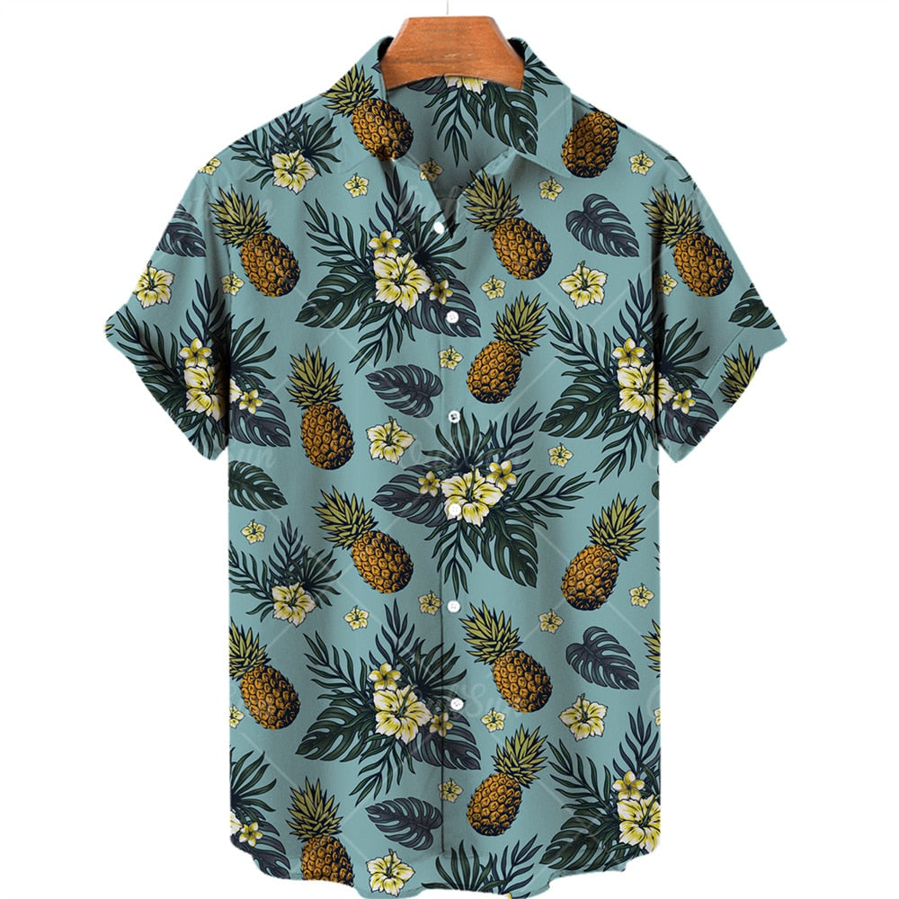 Chemise Hawaienne Fleurie aux Ananas