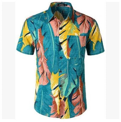 Chemise Hawaienne Feuilles de Palmier
