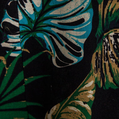 Chemise Hawaienne Jungle Nocturne <br> en Lin