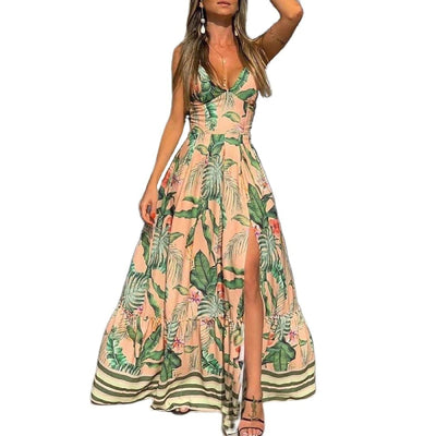 Robe Fleurie Tropicale Longue