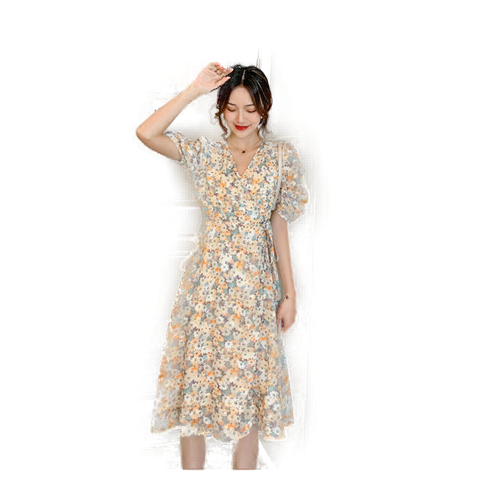 Robe Longue et Chic à Imprimé Fleuri