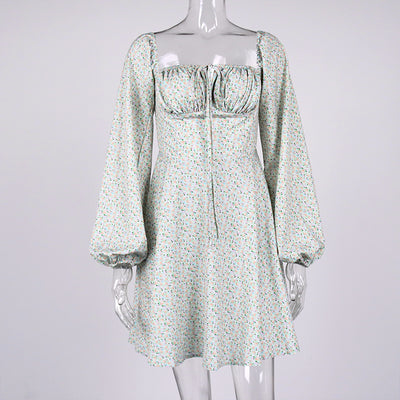 Robe Fleurie Courte à Balconnets
