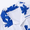 Chemise Hawaienne Blanche Palmiers Oranges ou Bleus