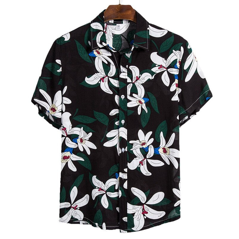 Chemise Hawaienne Fleurie au Frangipanier