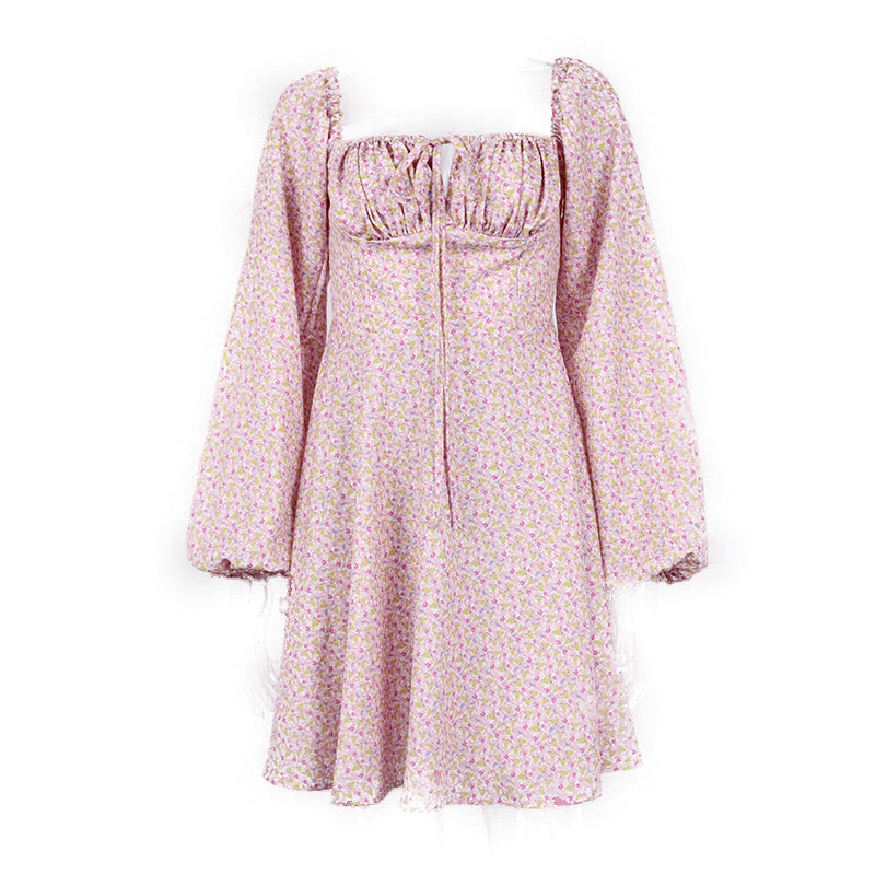 Robe Fleurie Courte à Balconnets